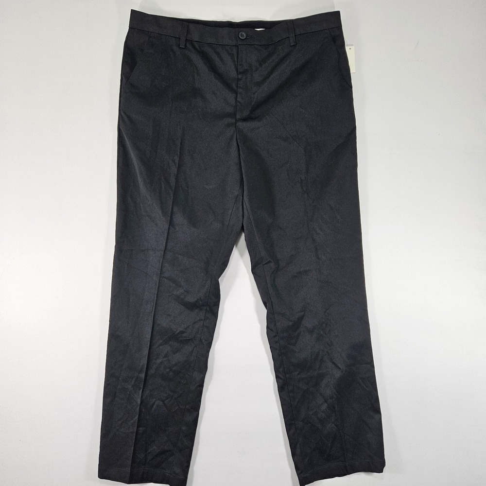 Amazon Men's Khaki Pants Black Polyester Blend 40x34 Classic NEW